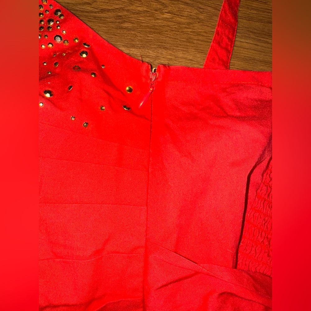 Marilyn Monroe brand XS red sequined crisscrossed dress Midi - Picture 10 of 11